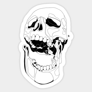 Black Skull - Unclench Your Jaw Sticker